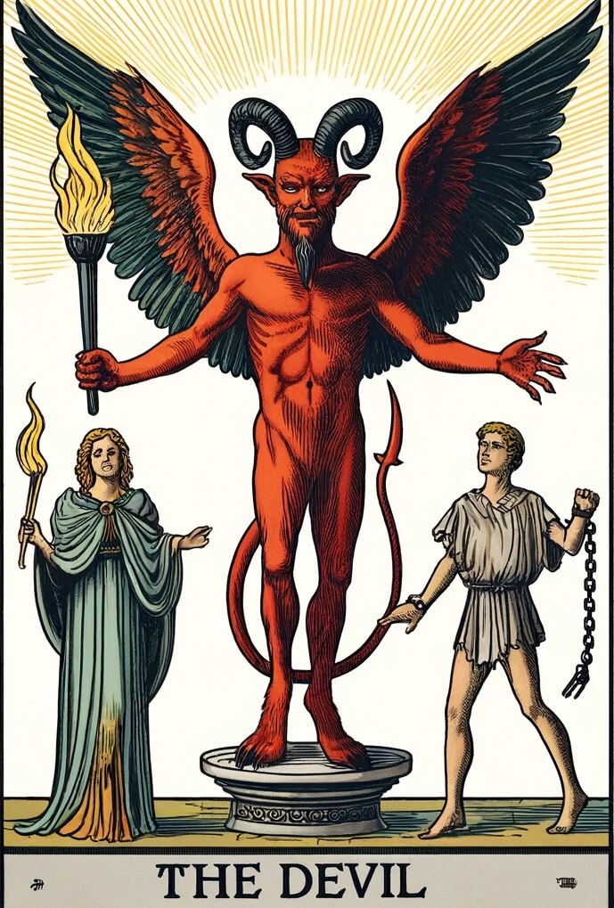 the devil, the devil tarot card, tarot card the devil, the devil card